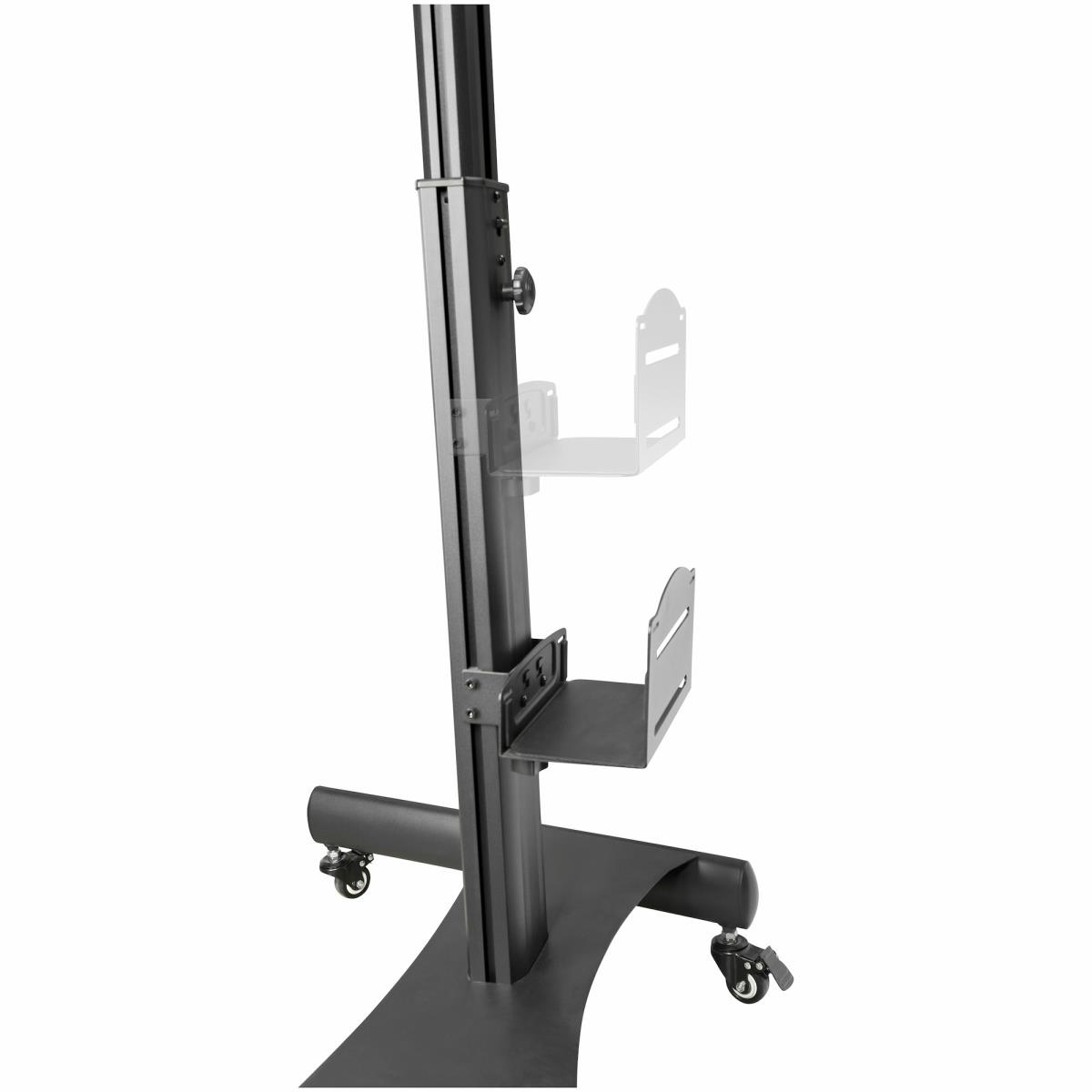 Mobile Workstation Cart With Monitor Mount And Cpu Holder