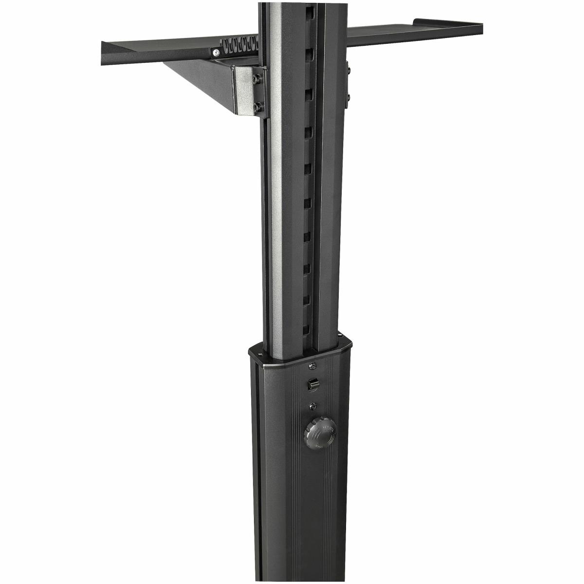 Mobile Workstation Cart With Monitor Mount And Cpu Holder