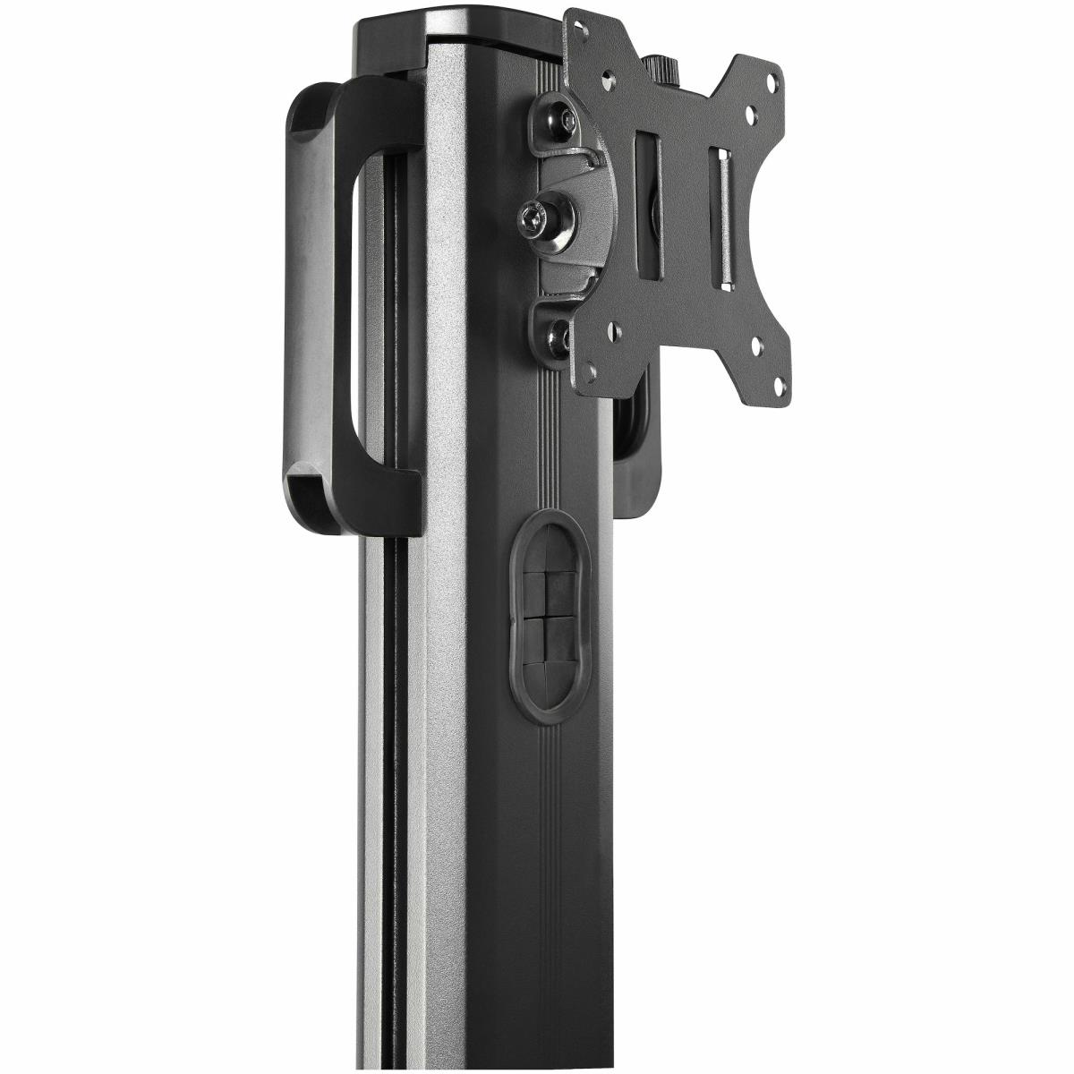 Mobile Workstation Cart With Monitor Mount And Cpu Holder