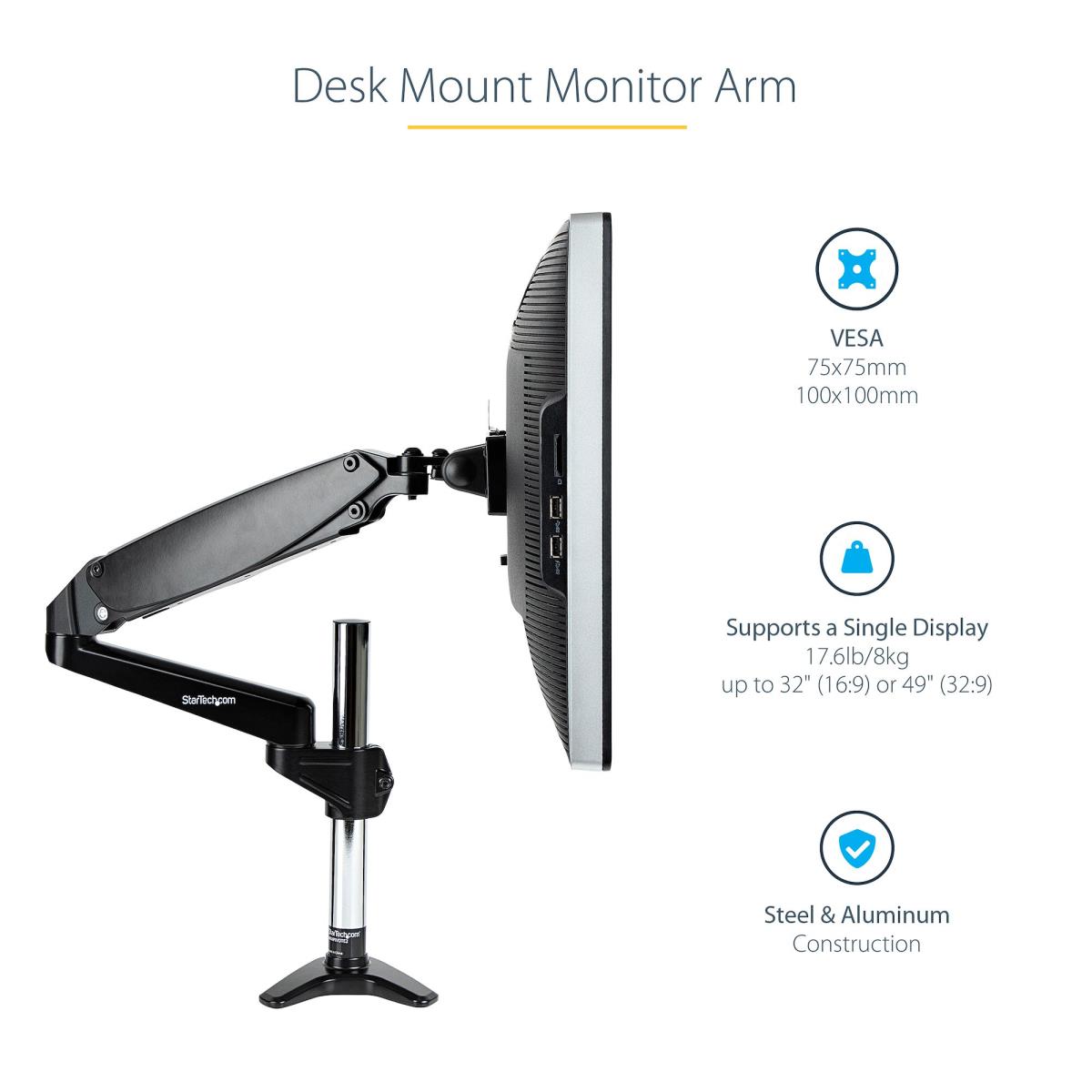 Desk Mount Monitor Arm Full Motion  Height Adjustable