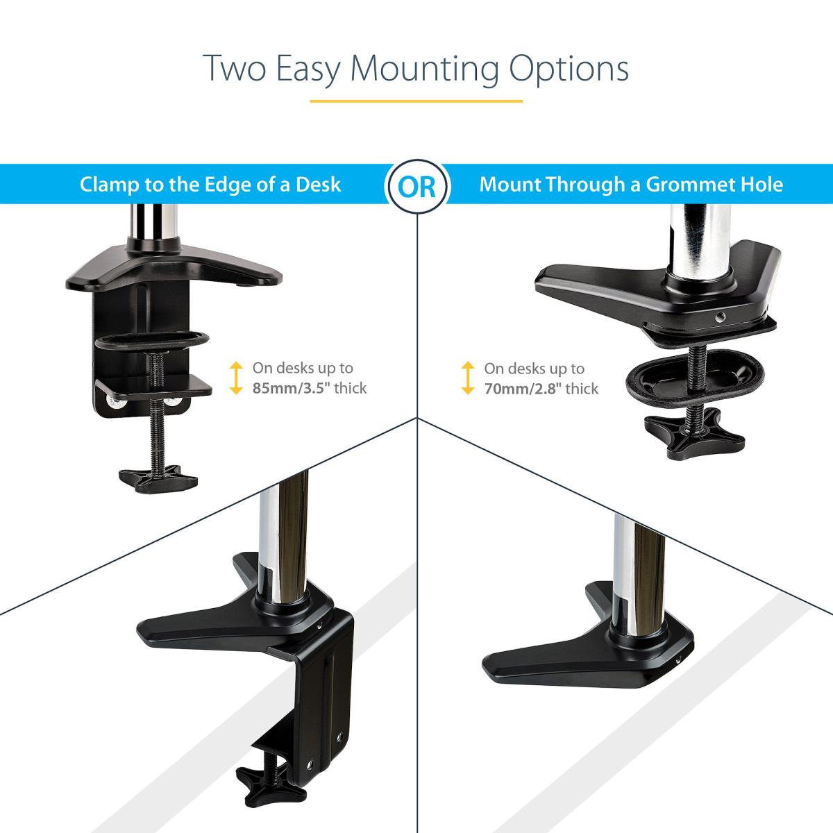 Desk Mount Monitor Arm Full Motion  Height Adjustable