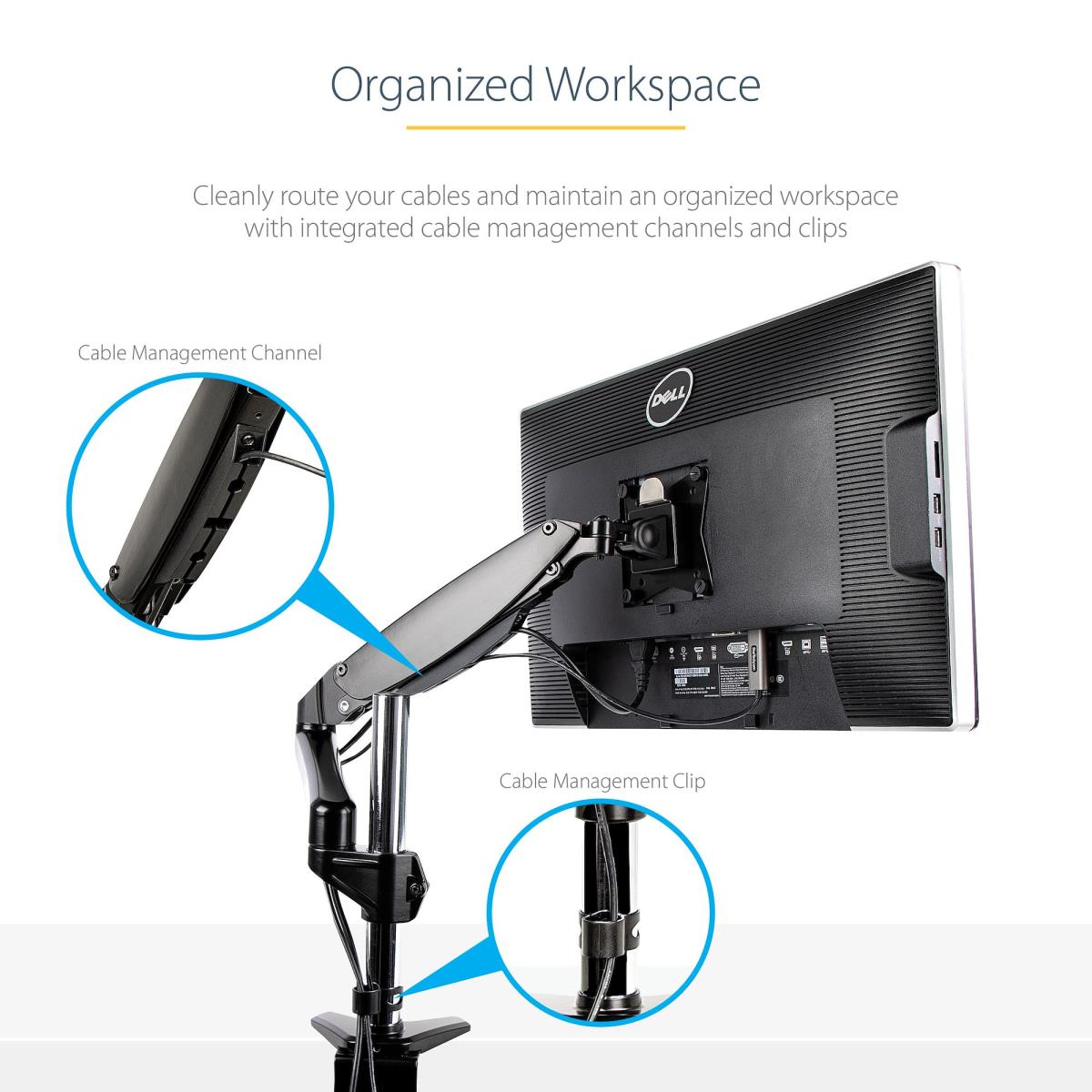 Desk Mount Monitor Arm Full Motion  Height Adjustable