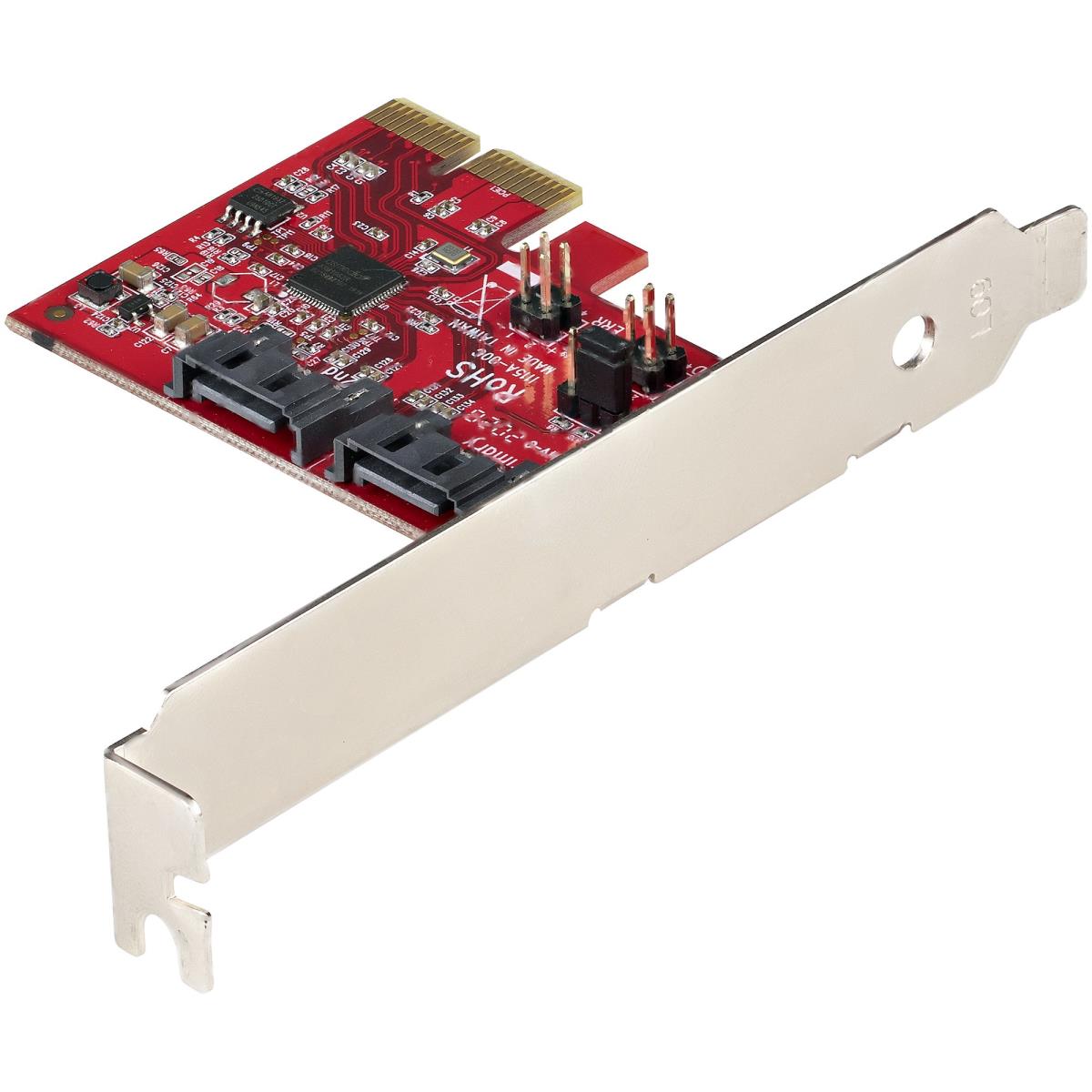 SATA Pcie Card - 2 Port Pcie SATA Expansion Card - 6gbps - Full Low Profile - Pci-e To SATA Ad