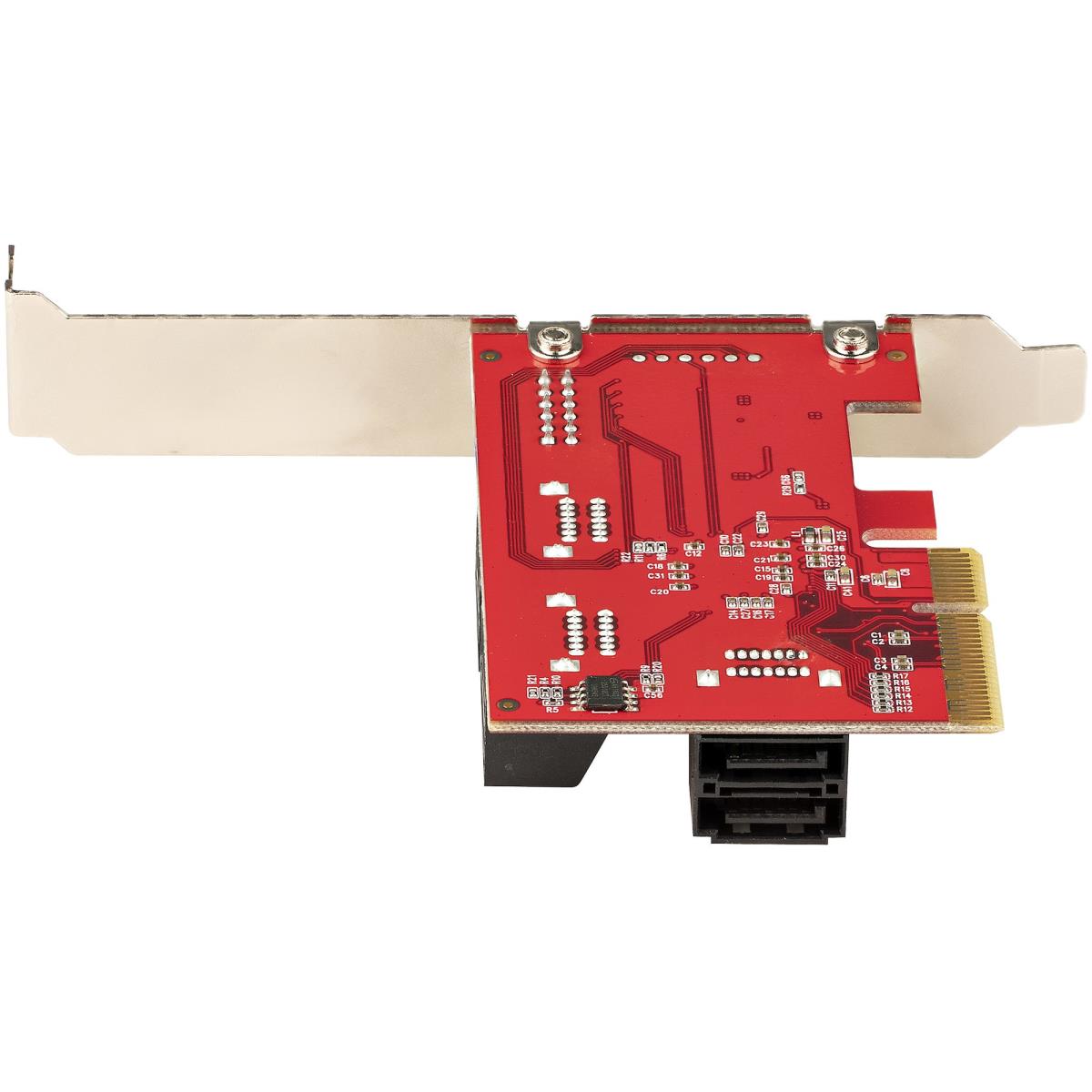 SATA Pcie Card - 6 Port Pcie SATA Expansion Card - 6gbps - Low Full Profile - Stacked SATA Connector