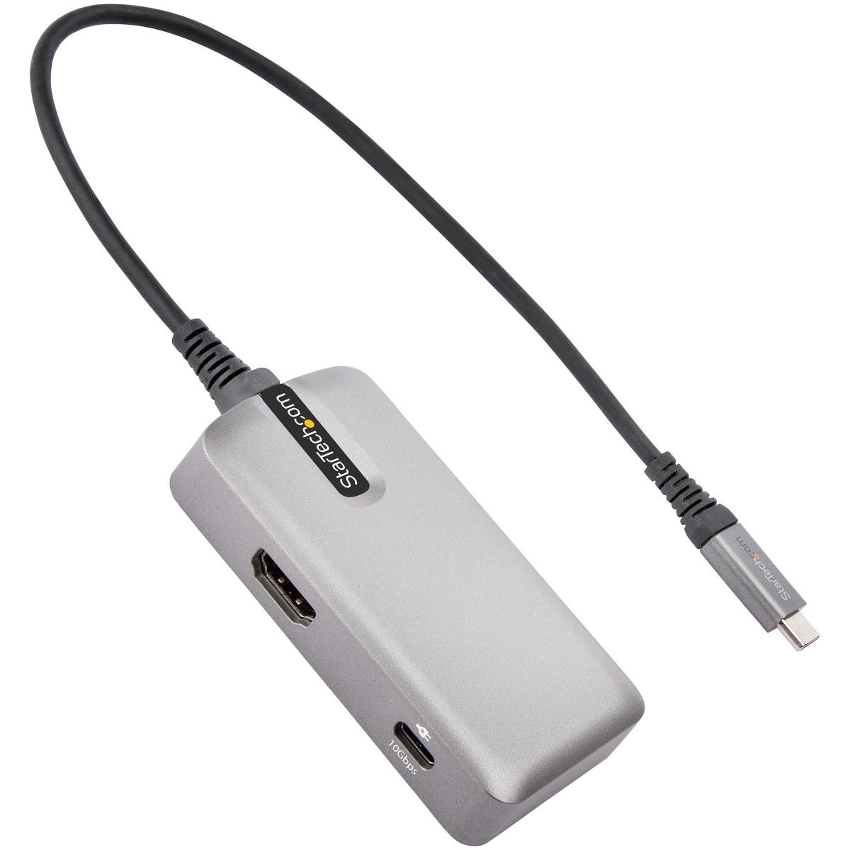 USB C Multiport Adapter - USB-c To 4k 60hz Hdmi 2.0 100w Power Delivery Pass-through - 3-port 10gbps