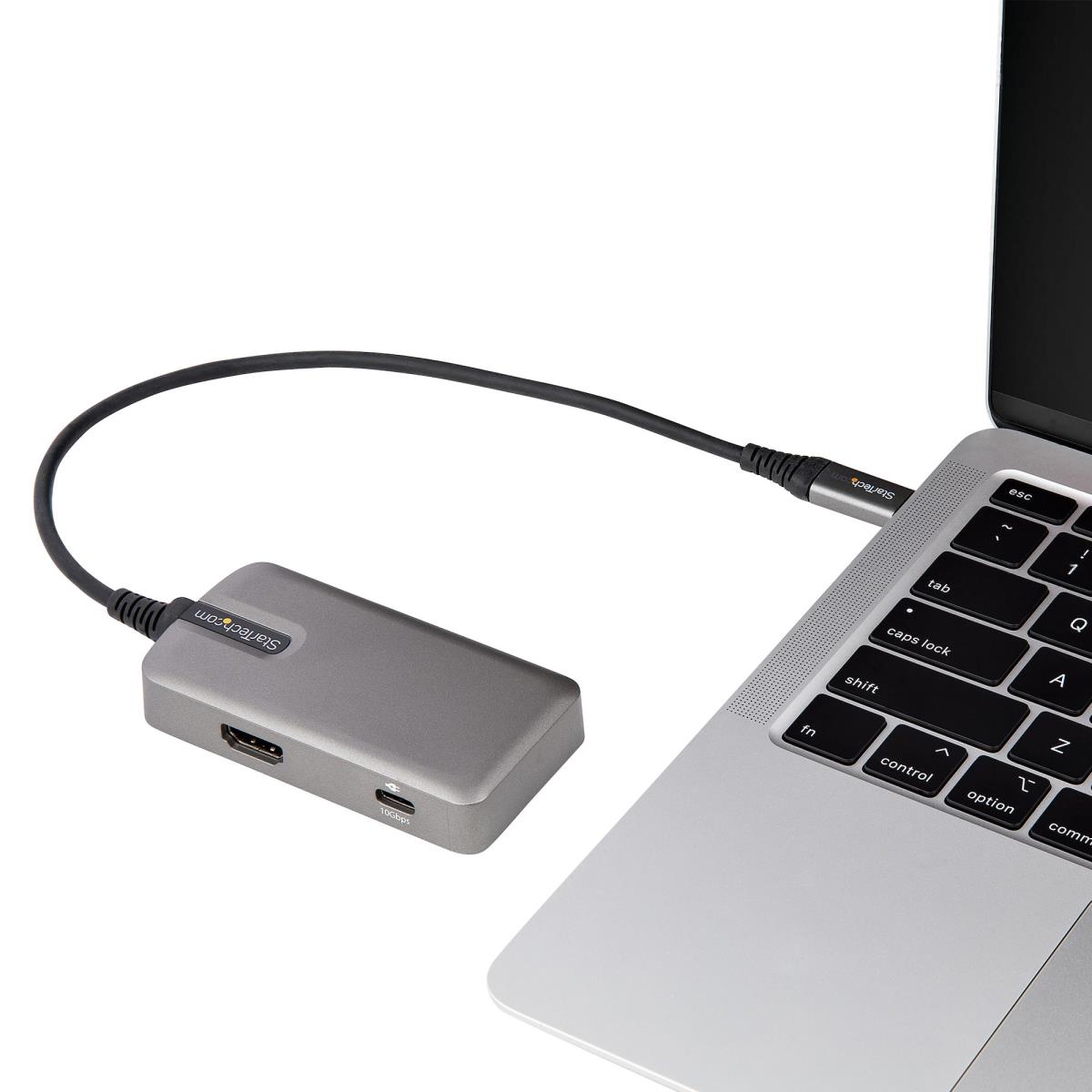 USB C Multiport Adapter - USB-c To 4k 60hz Hdmi 2.0 100w Power Delivery Pass-through - 3-port 10gbps