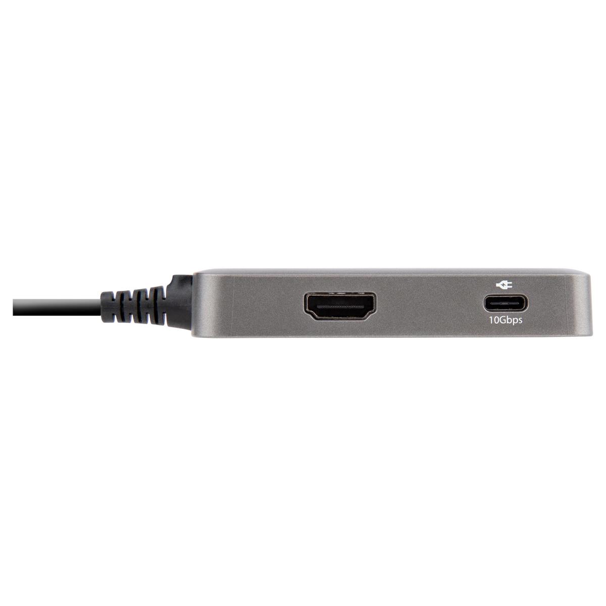 USB C Multiport Adapter - USB-c To 4k 60hz Hdmi 2.0 100w Power Delivery Pass-through - 3-port 10gbps