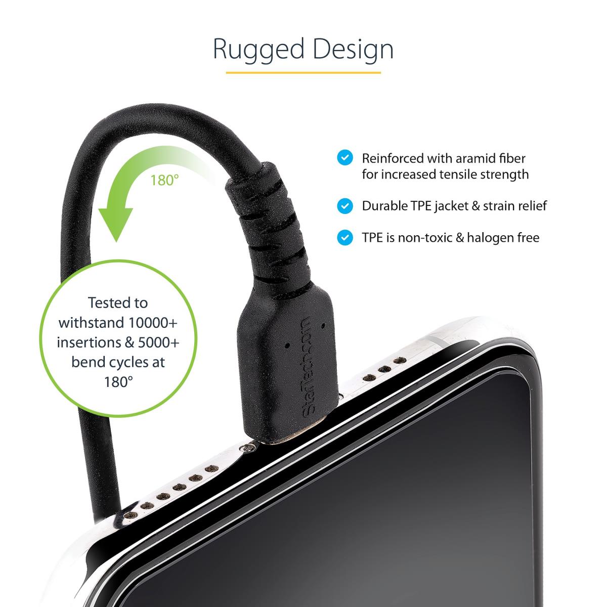 USB To Lightning Cable - Coiled Cable - 1m Black