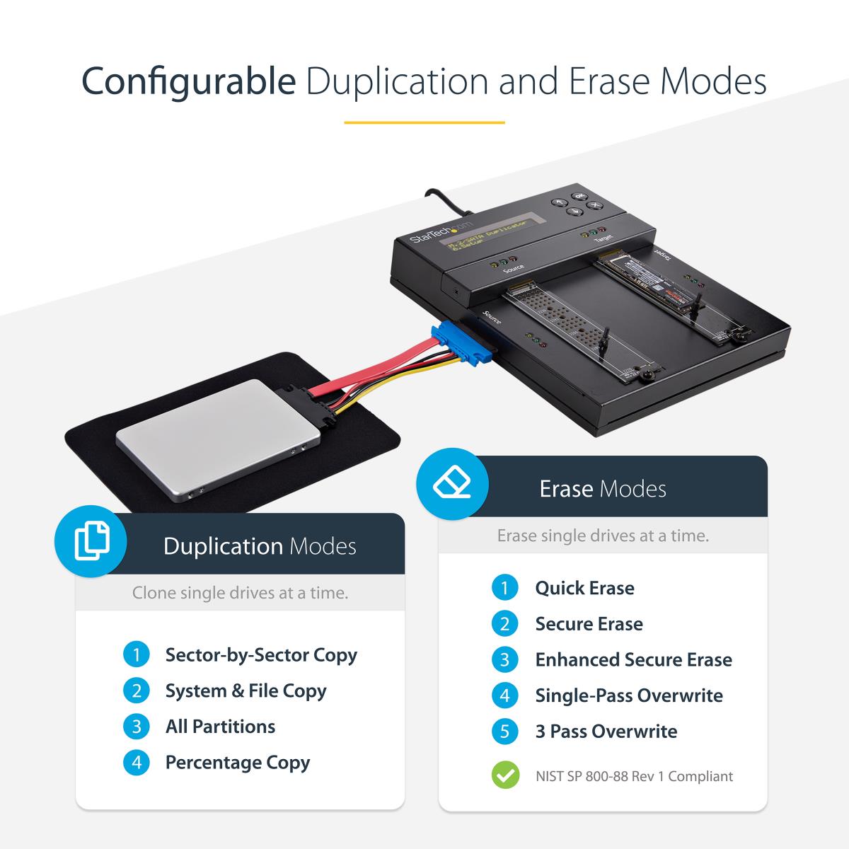 Standalone M.2 SATA M.2 Nvme Duplicator And Eraser - HDD/SSD