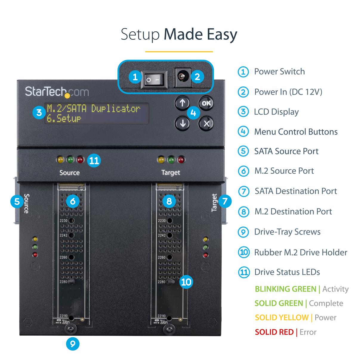 Standalone M.2 SATA M.2 Nvme Duplicator And Eraser - HDD/SSD