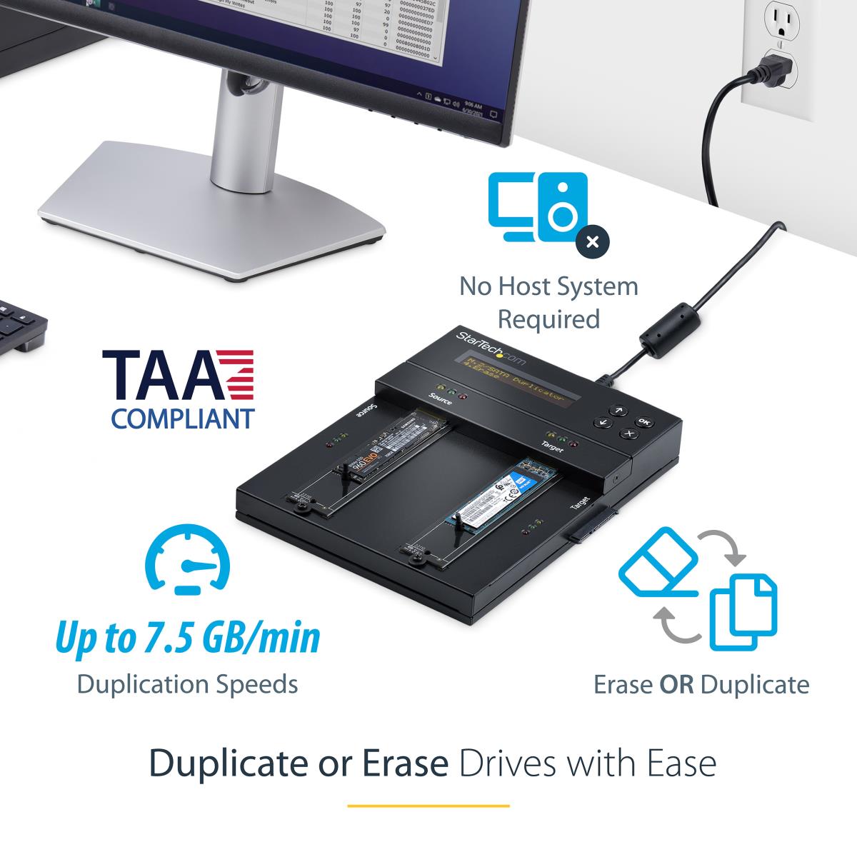 Standalone M.2 SATA M.2 Nvme Duplicator And Eraser - HDD/SSD