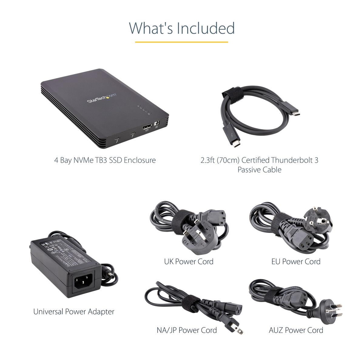 Thunderbolt 3 - 4 Bay Nvme Enclosure M.2 Nvme 40gbps
