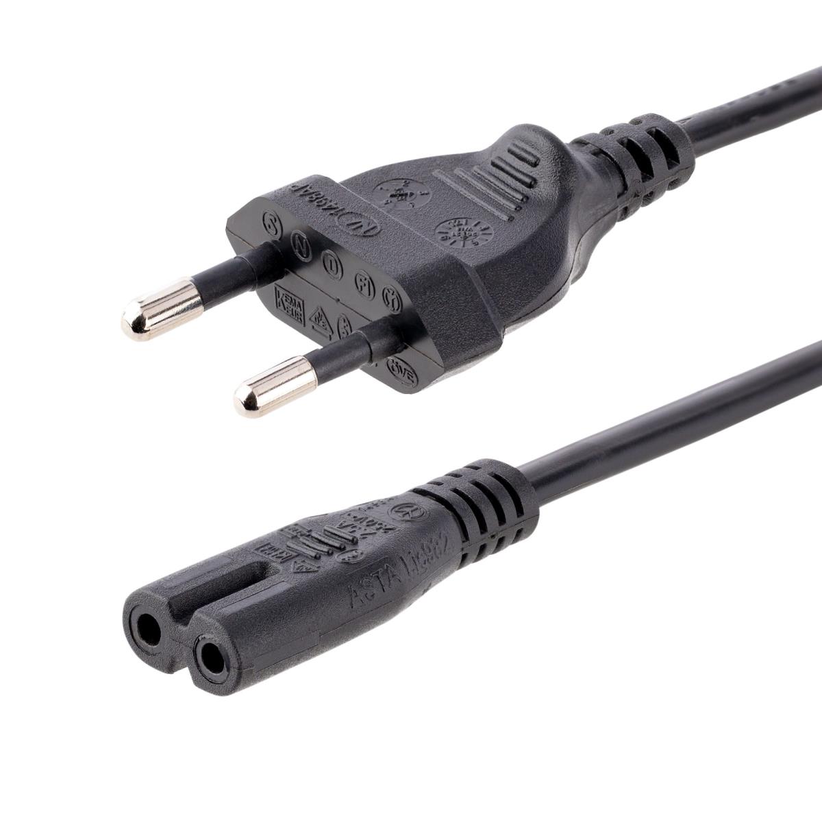 Laptop Power Cord - Plug To C7 - 18awg 2m