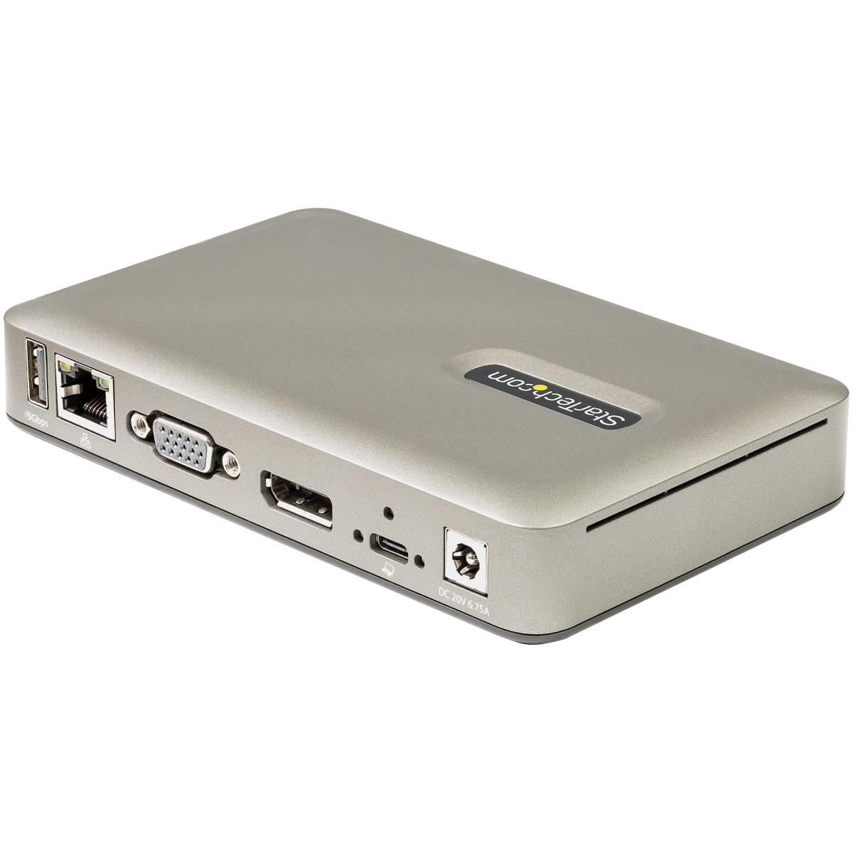 Docking Stations - USB C Dock DisplayPort 4k 30hz Or Vga/65w Pd/4-port USB Hub/gbe