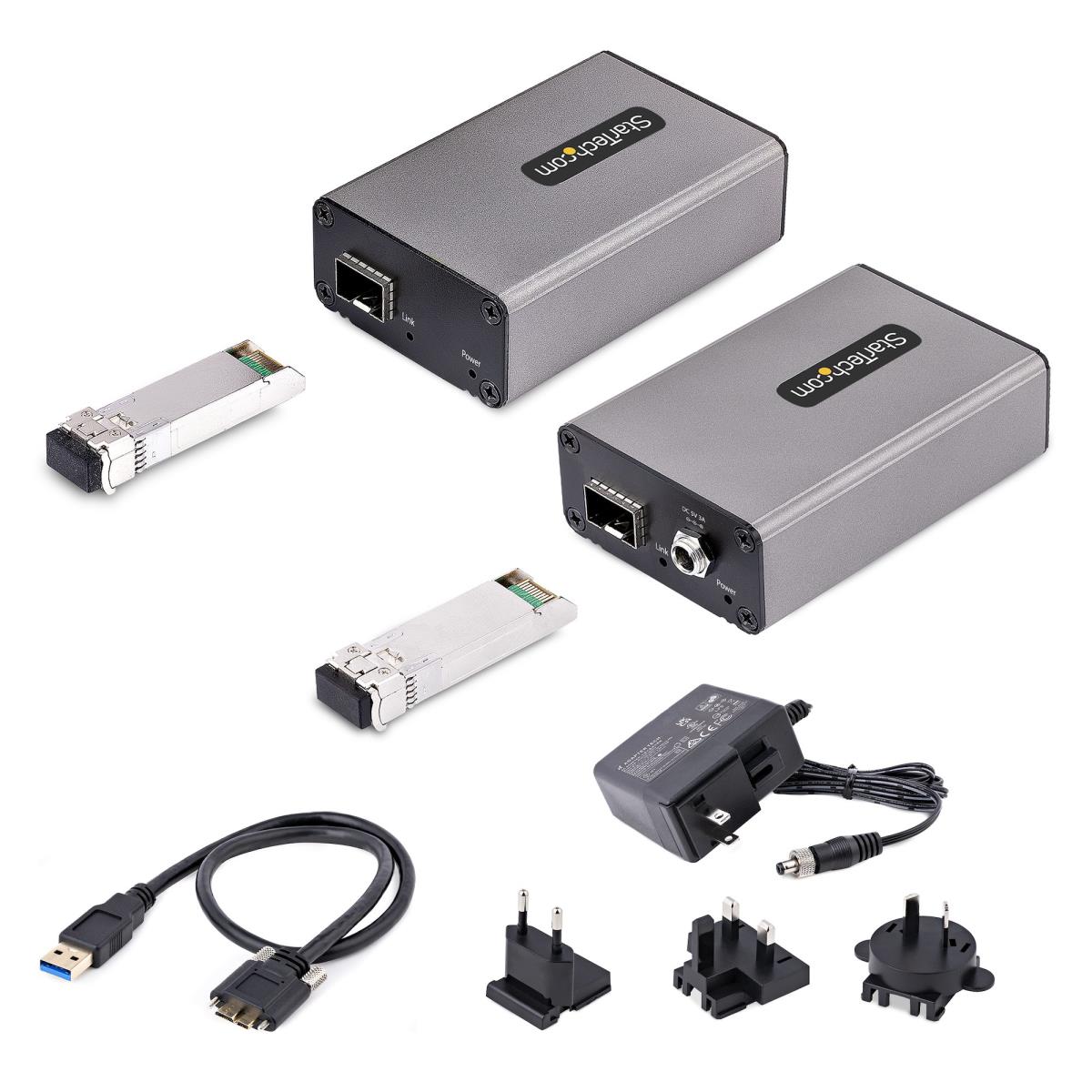 Extender Over Fiber Optic 2-port USB 3.0
