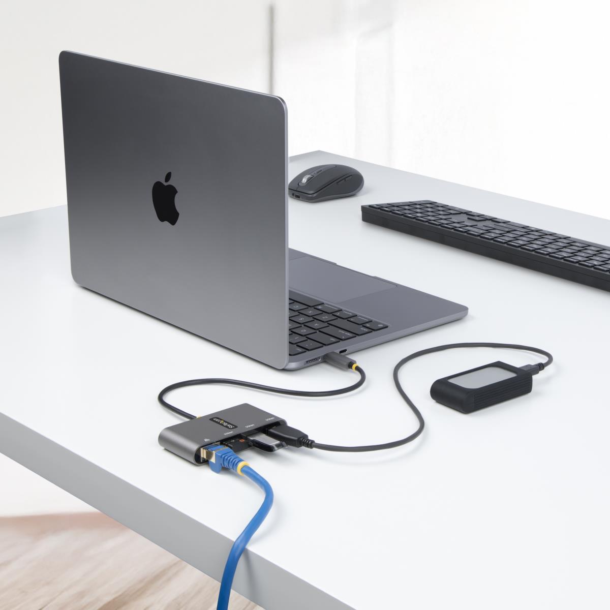 Hub Plus 3-port USB 3.0 Gigabit Ethernet - USB-c - White Bus-powered