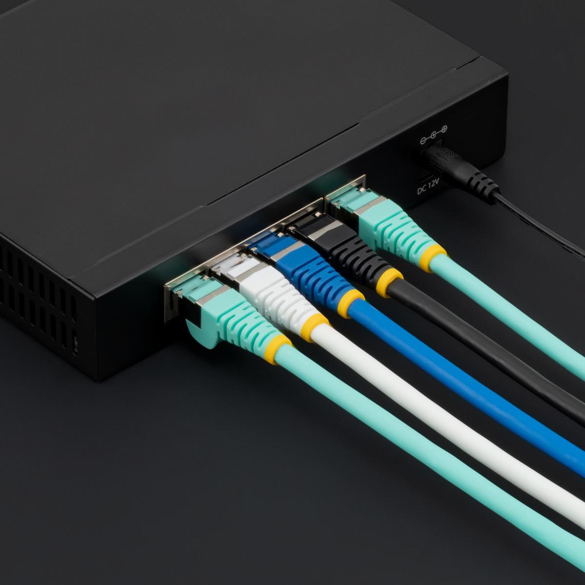 Patch Cable - CAT6a - S/ftp - Snagless - 50cm - Blue (lszh)