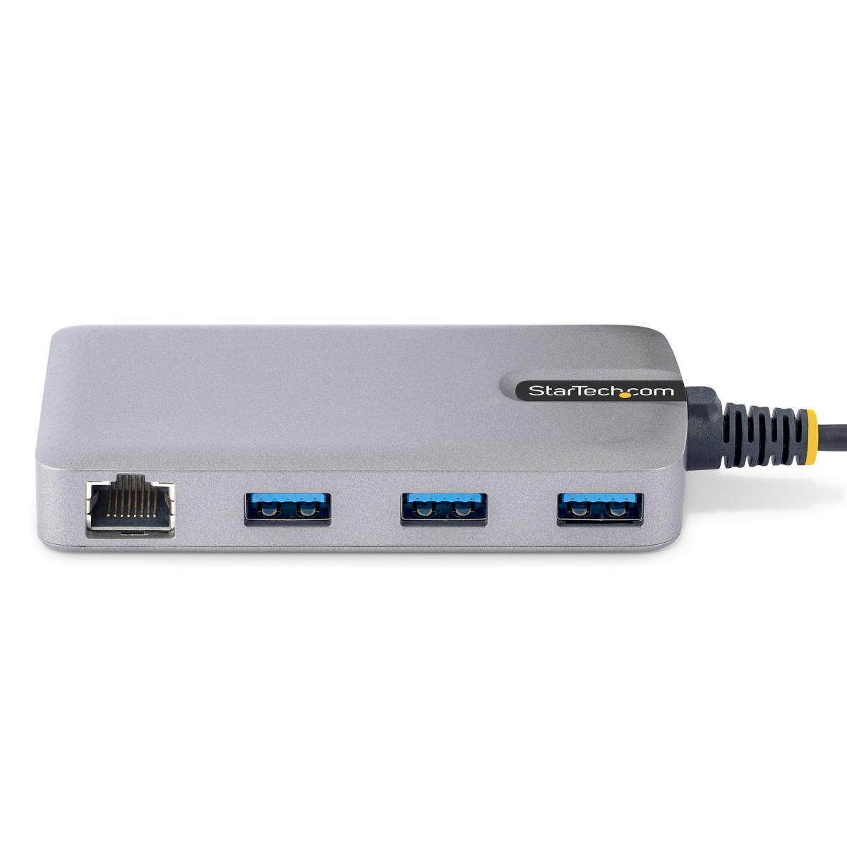 USB Hub W/ Gbe 3-port Portable USB Hub Adapter With Ethernet