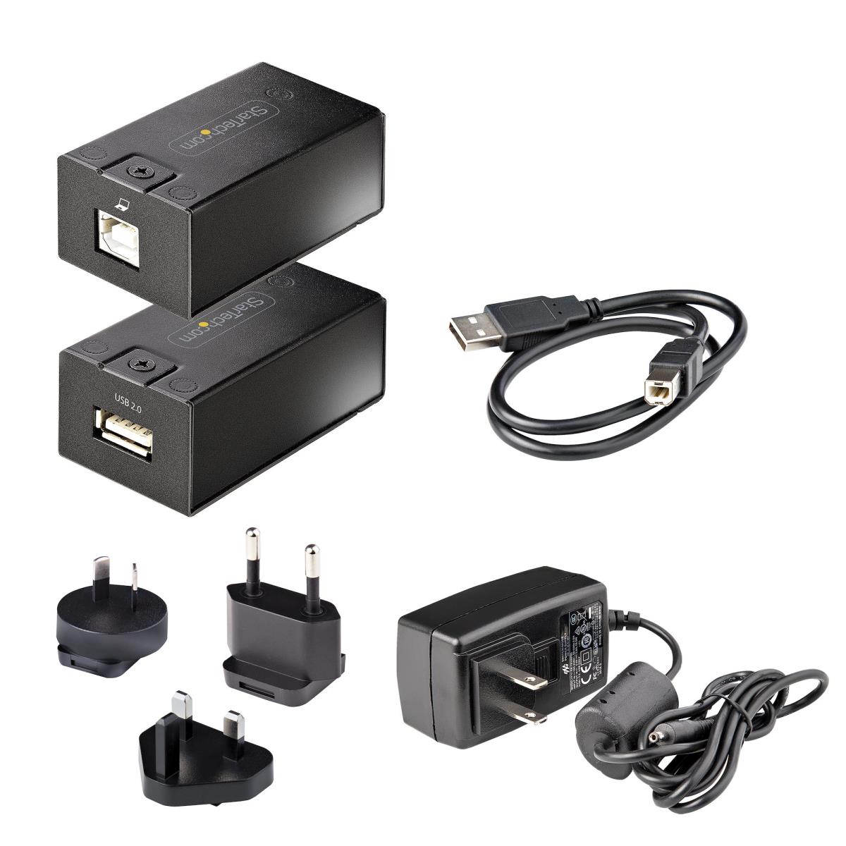 USB 2.0 Extender Kit - 492ft - 480 Mbps Metal Housing USB Incl.