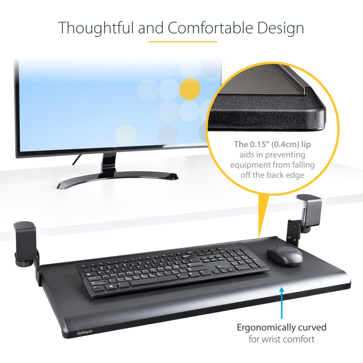 Under-desk Keyboard Tray - Three Height Options - Up To 26.