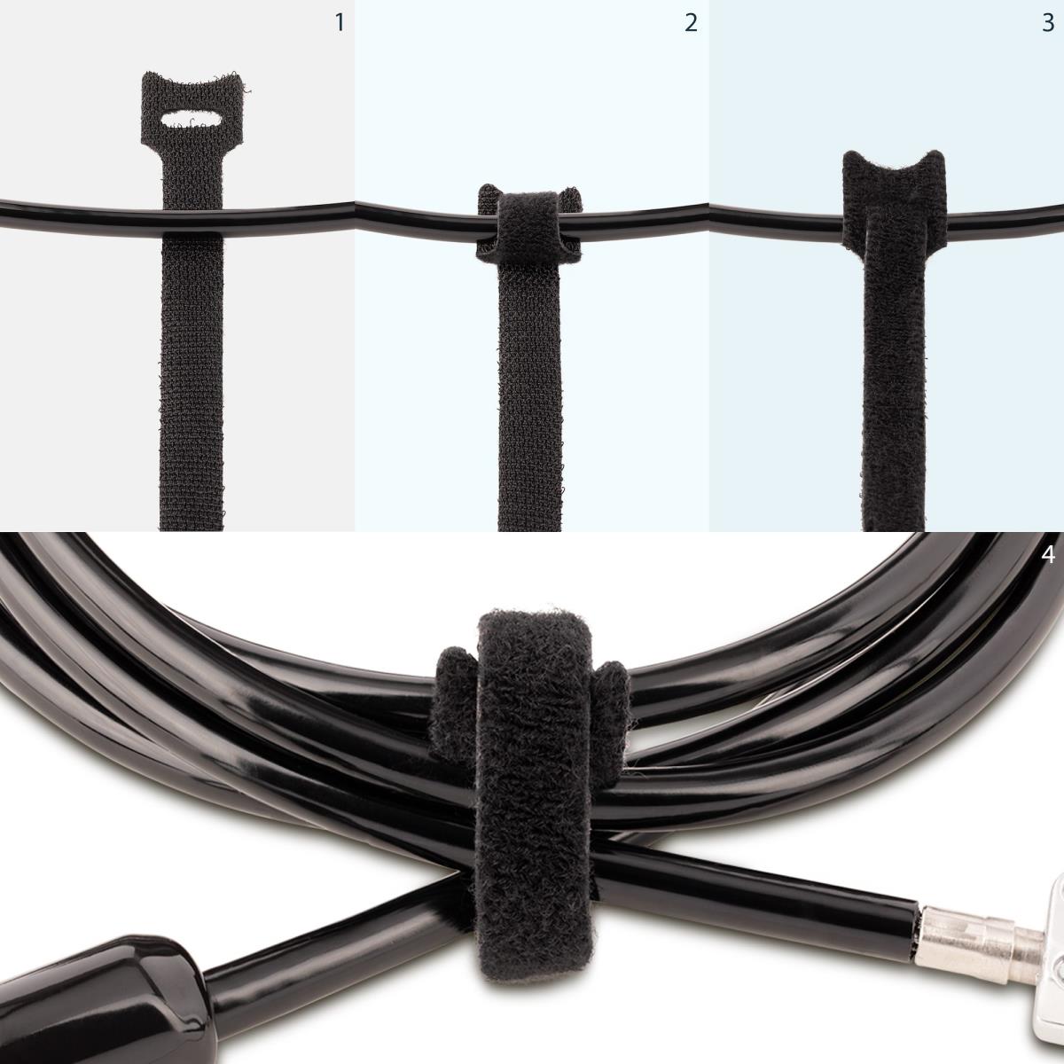 Hook And Loop Cable Ties 6in 50-pack