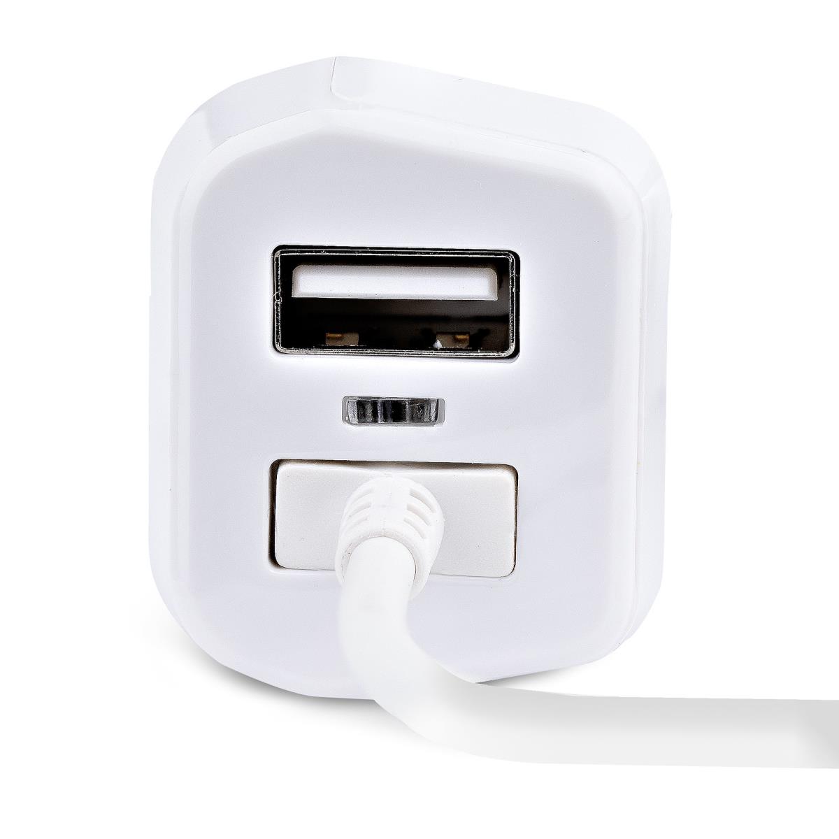 Lightning Car Charger - With 1m Coiled Cable Car iPhone Charger
