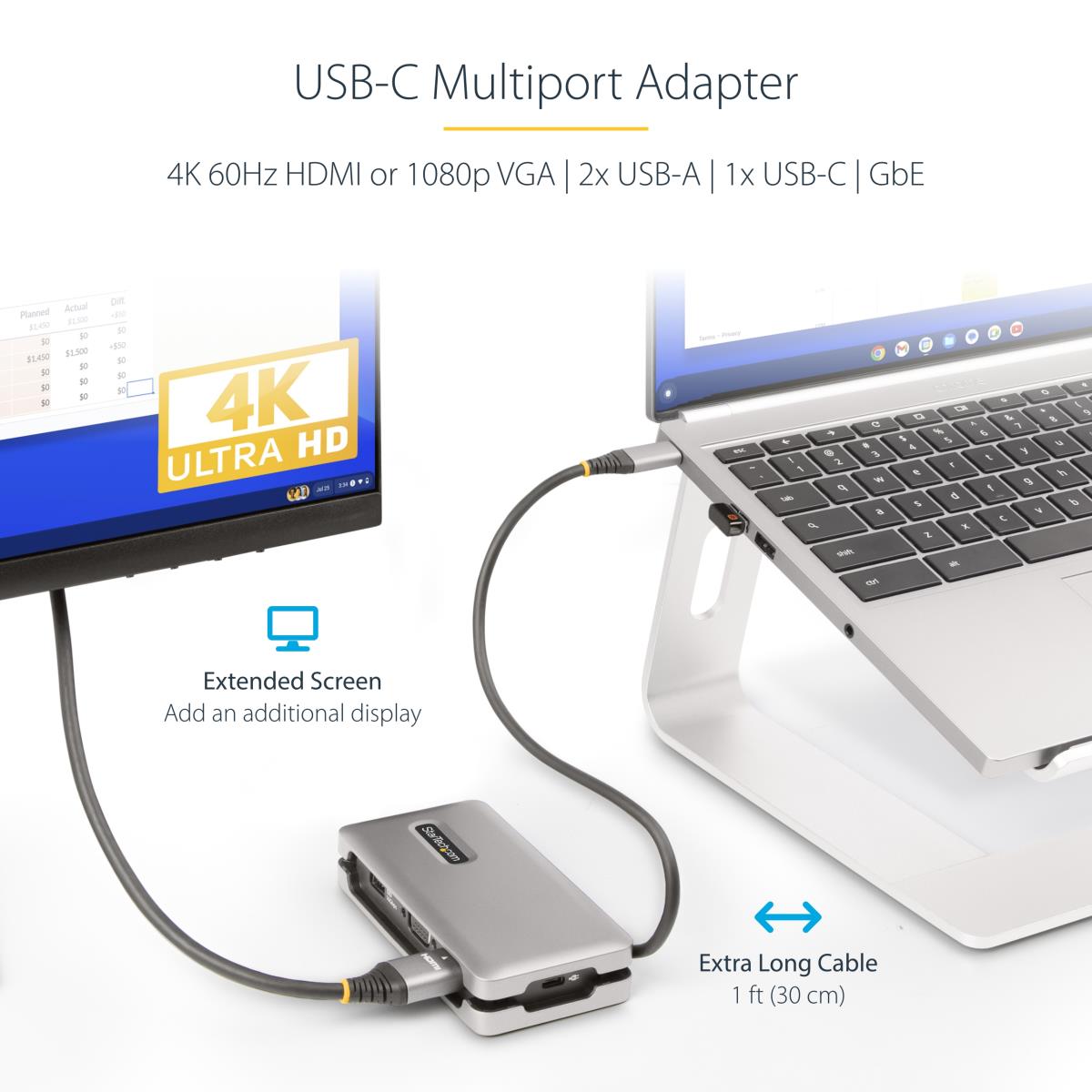 USB-c Multiport Adapter Hdmi Vga Type-c Laptop Docking Station