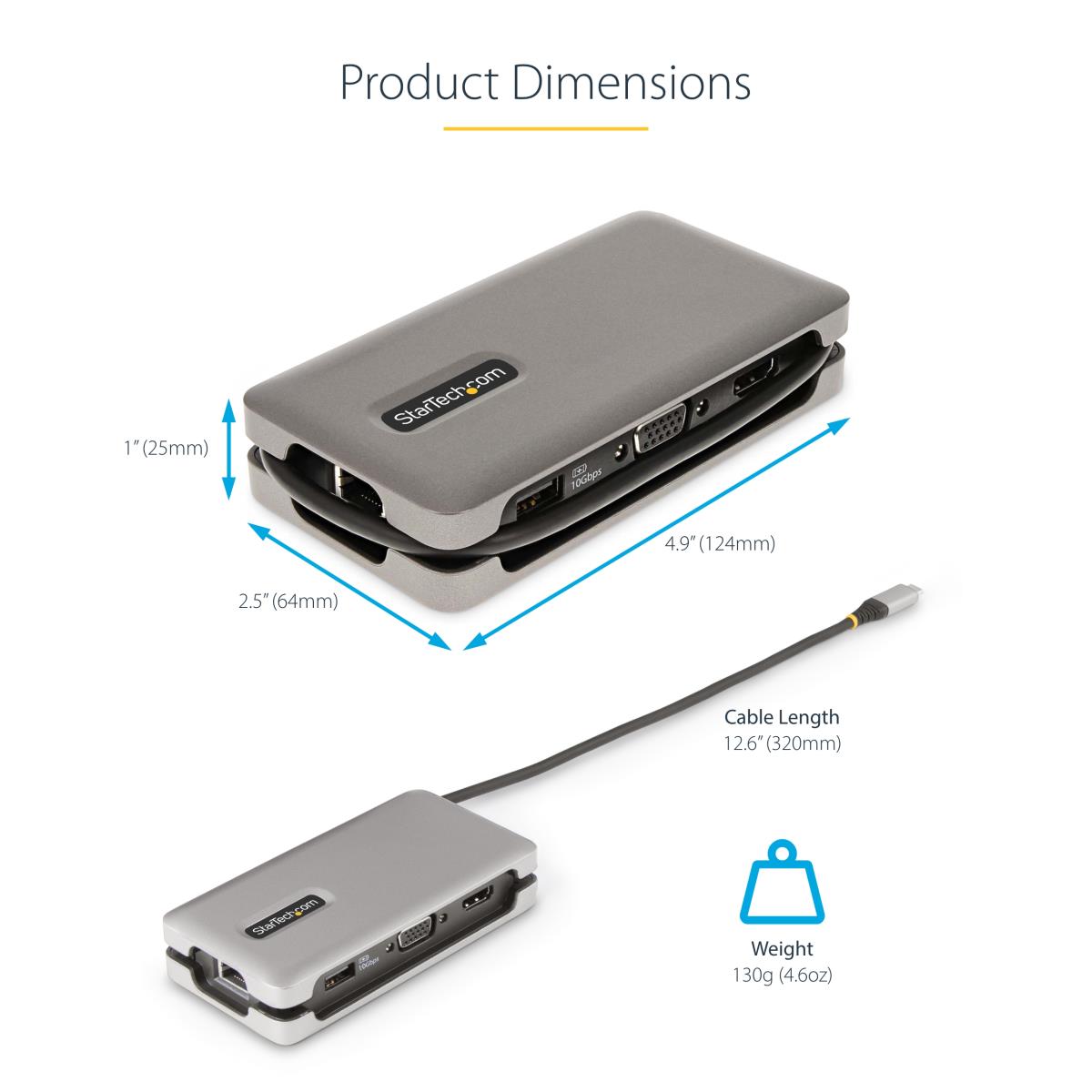 USB-c Multiport Adapter Hdmi Vga Type-c Laptop Docking Station