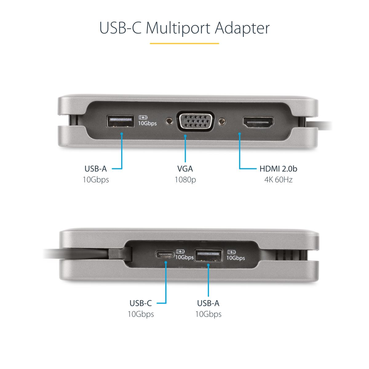USB-c Multiport Adapter Hdmi Vga Type-c Laptop Docking Station