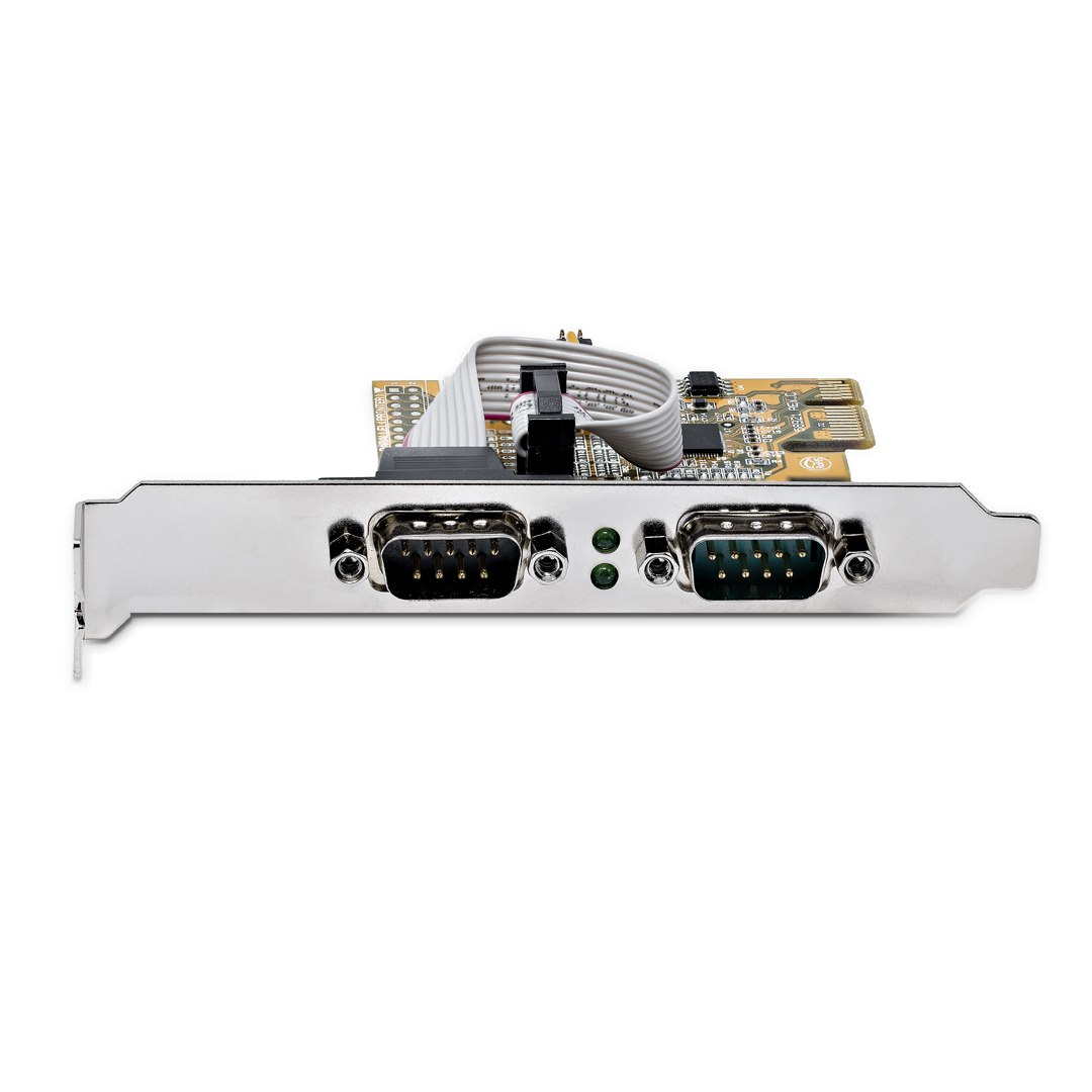 Pci-e Dual Serial Port Card - 16c1050 Uart 5v/12v Status Light