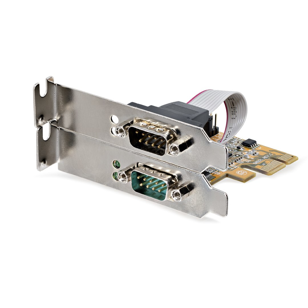 Pci-e Dual Serial Port Card - 16c1050 Uart 5v/12v Status Light