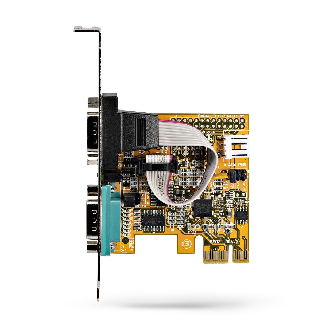 Pci-e Dual Serial Port Card - 16c1050 Uart 5v/12v Status Light