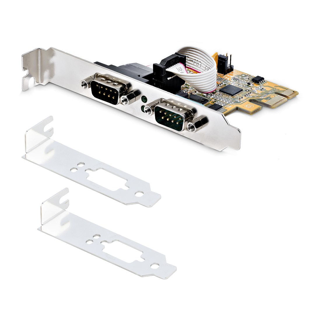 Pci-e Dual Serial Port Card - 16c1050 Uart 5v/12v Status Light