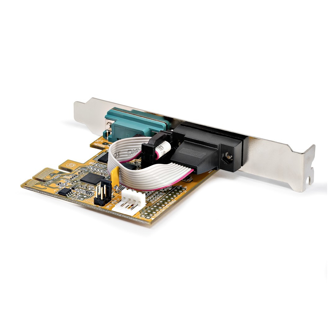 Pci-e Dual Serial Port Card - 16c1050 Uart 5v/12v Status Light