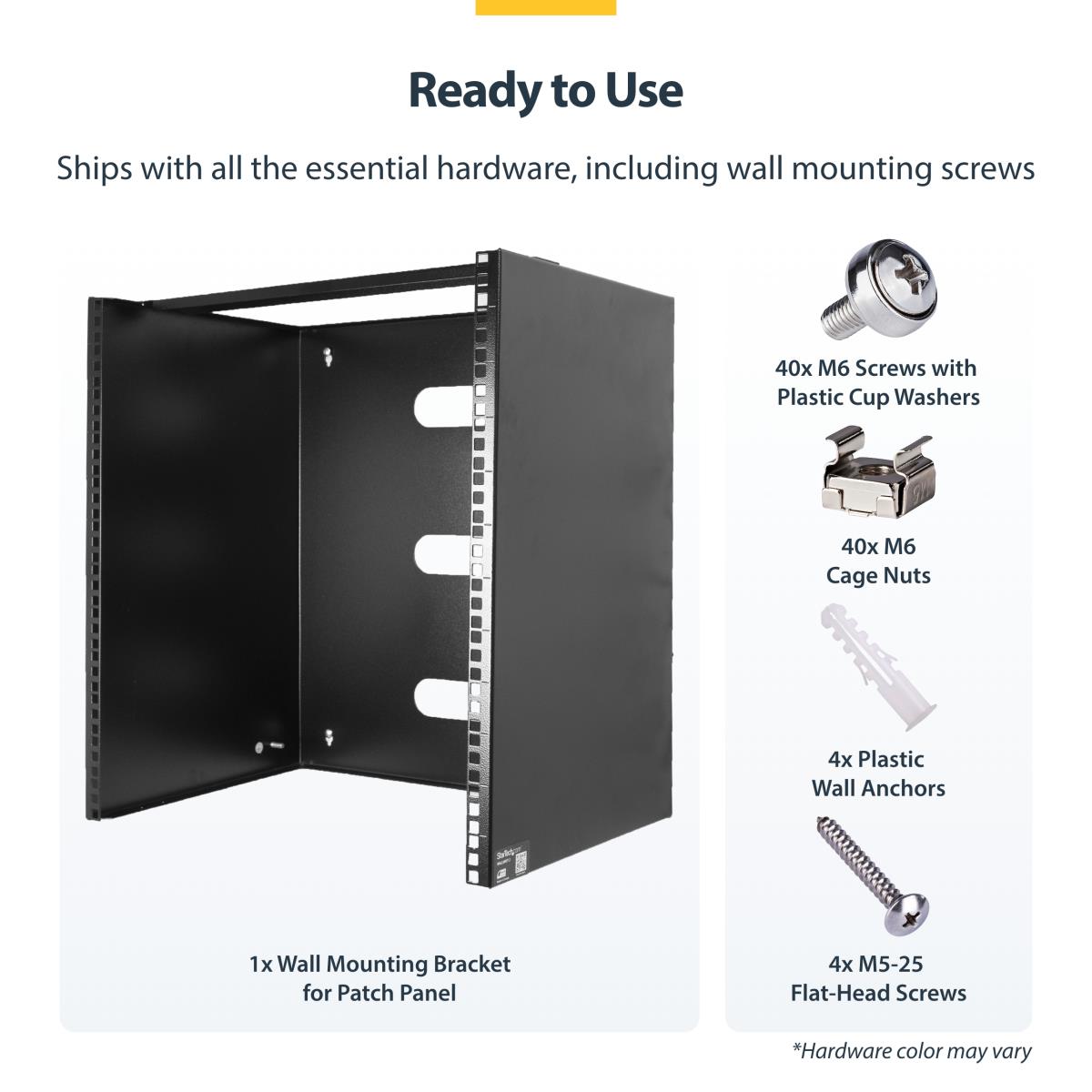 Wall Mount Rack 10u 14in Deep For 19in Wide Patch Panel/switch