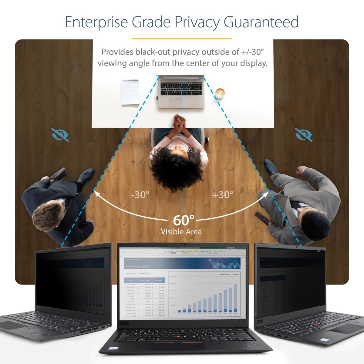 13.3in - Laptop Privacy Screen - Anti-glare Blue Light Filter