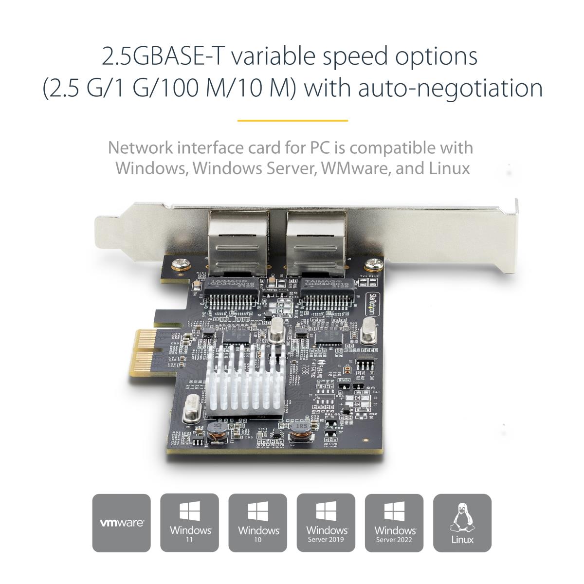 Pci-e Network Card Dual Nbase-t Ethernet Card