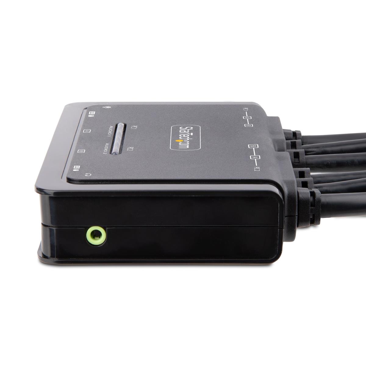 Compact 4k KVM Switch - 2-port Dual-monitor Cable KVM Switch