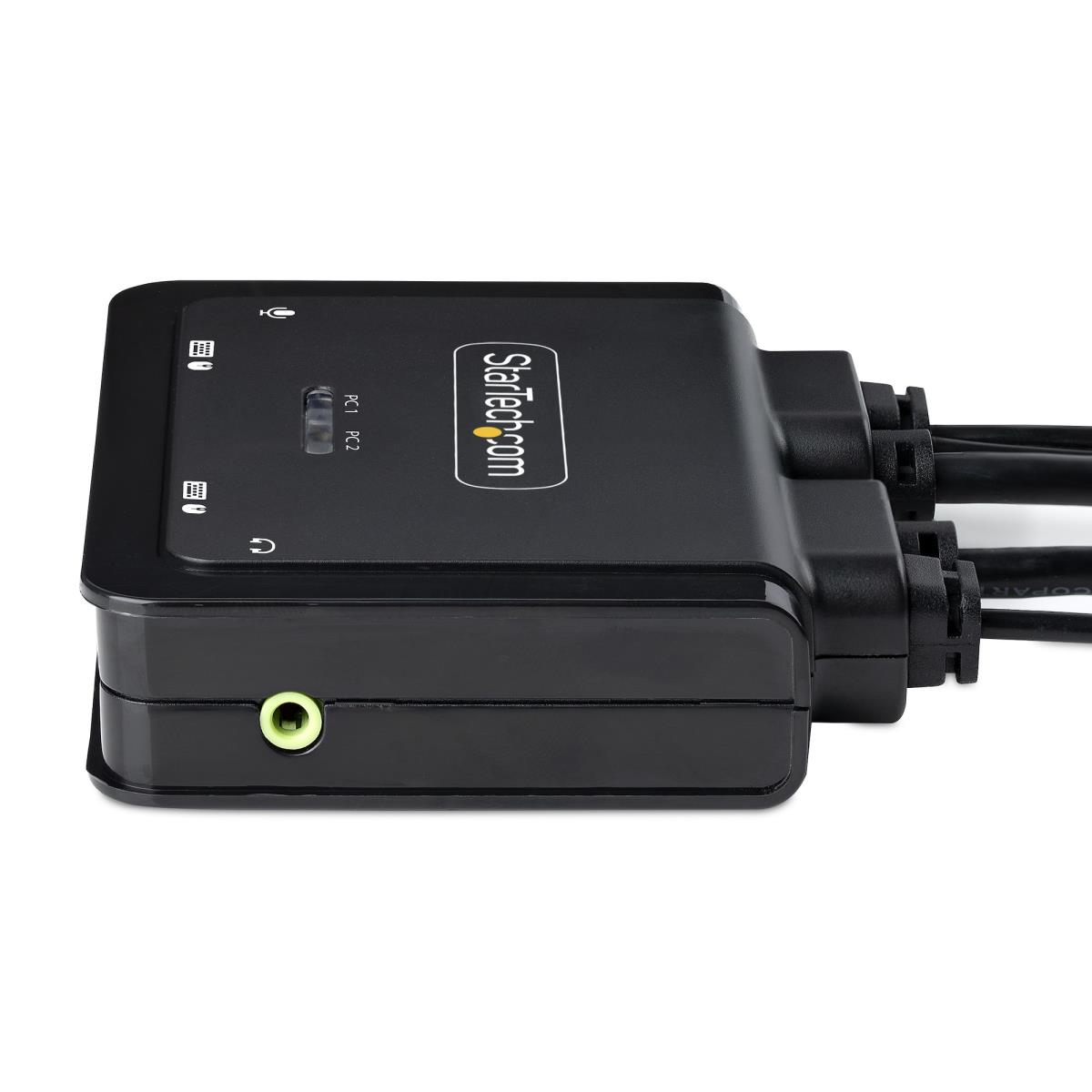 Compact 4k KVM Switch 2-port Switch USB-a/USB-c Cable