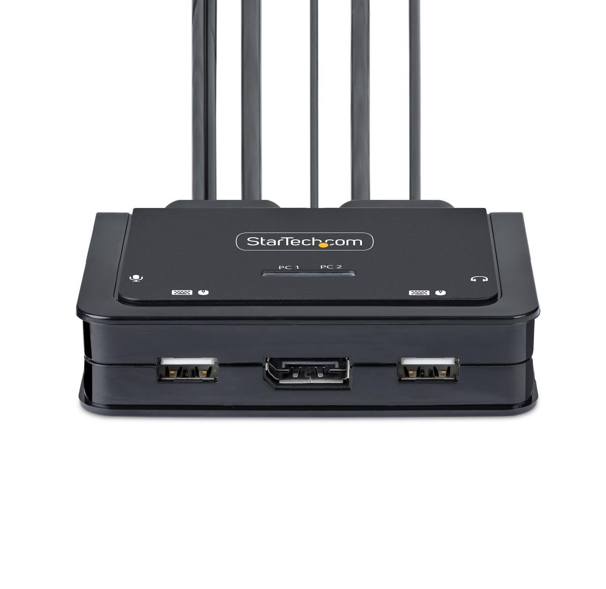 Cable KVM Switch 2-port 4k USB-c Compact KVM Bus Powered