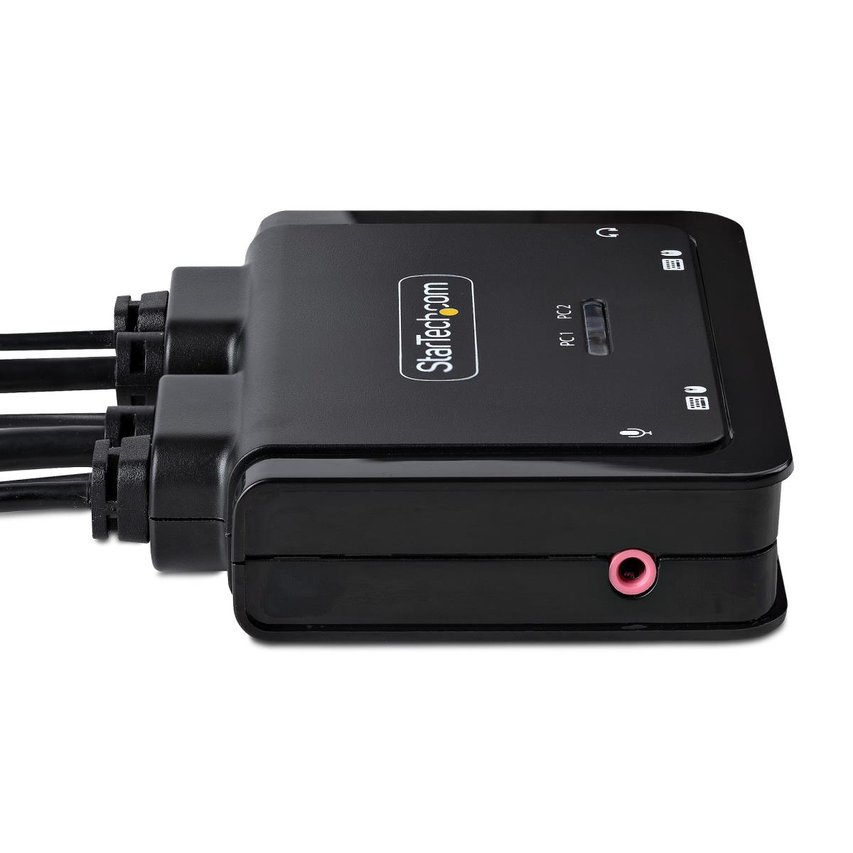 Cable KVM Switch 2-port 4k USB-c Compact KVM Bus Powered