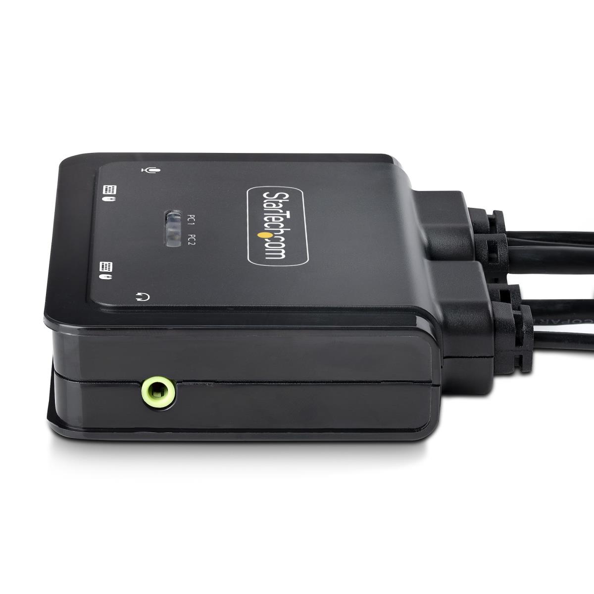 2-port Compact 4k KVM Switch USB-a/USB-c Cable KVM Switch