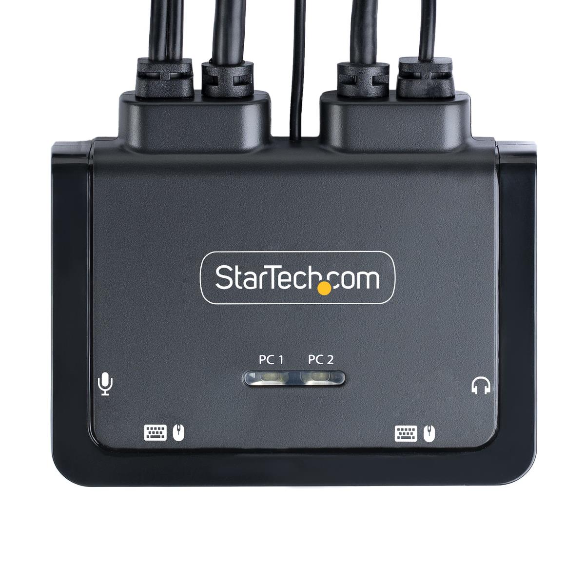 2-port Compact 4k KVM Switch USB-a/USB-c Cable KVM Switch