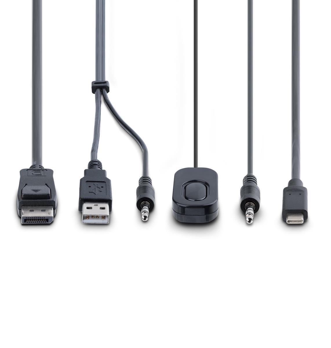 2-port Compact 4k KVM Switch USB-a/USB-c Cable KVM Switch