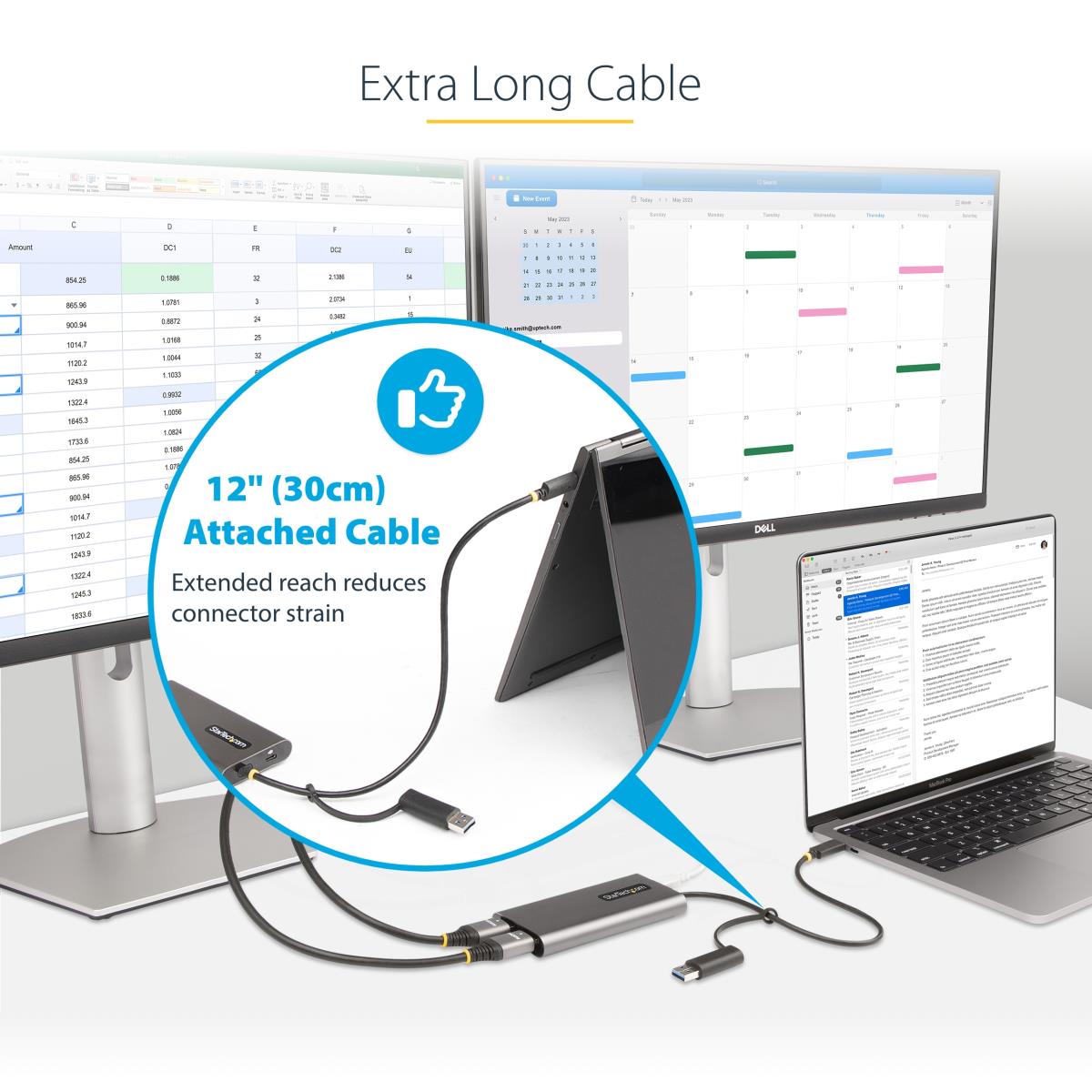 USB-c To Dual-hdmi Adapter 4k 60hz Pd