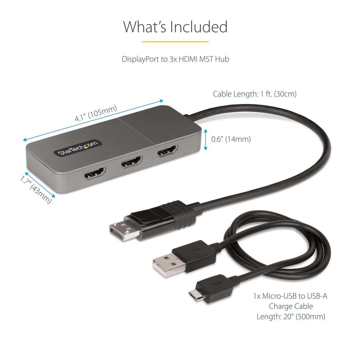 DisplayPort 3-port Mst Hub - Multi-monitor Adapter Windows
