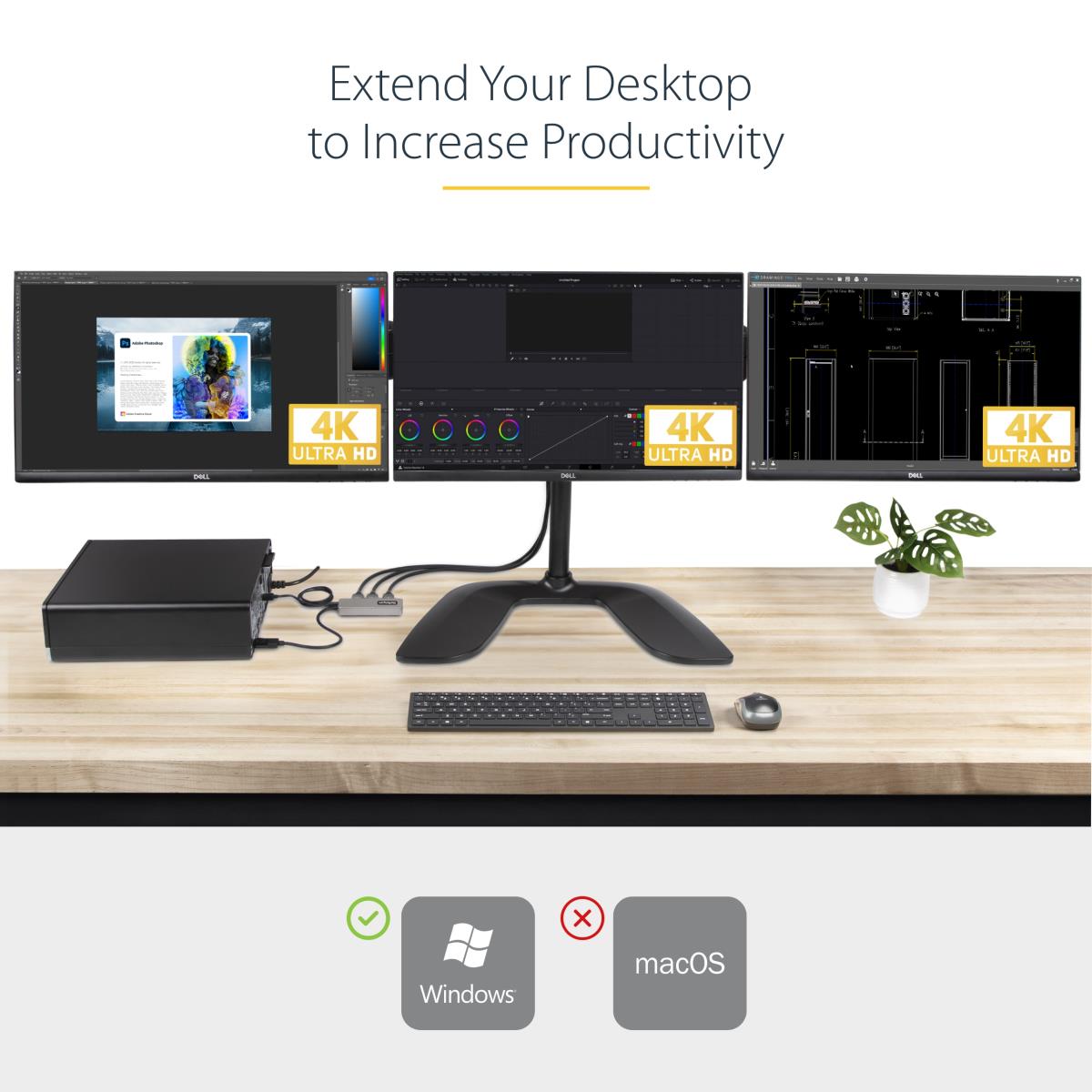 DisplayPort 3-port Mst Hub - Multi-monitor Adapter Windows