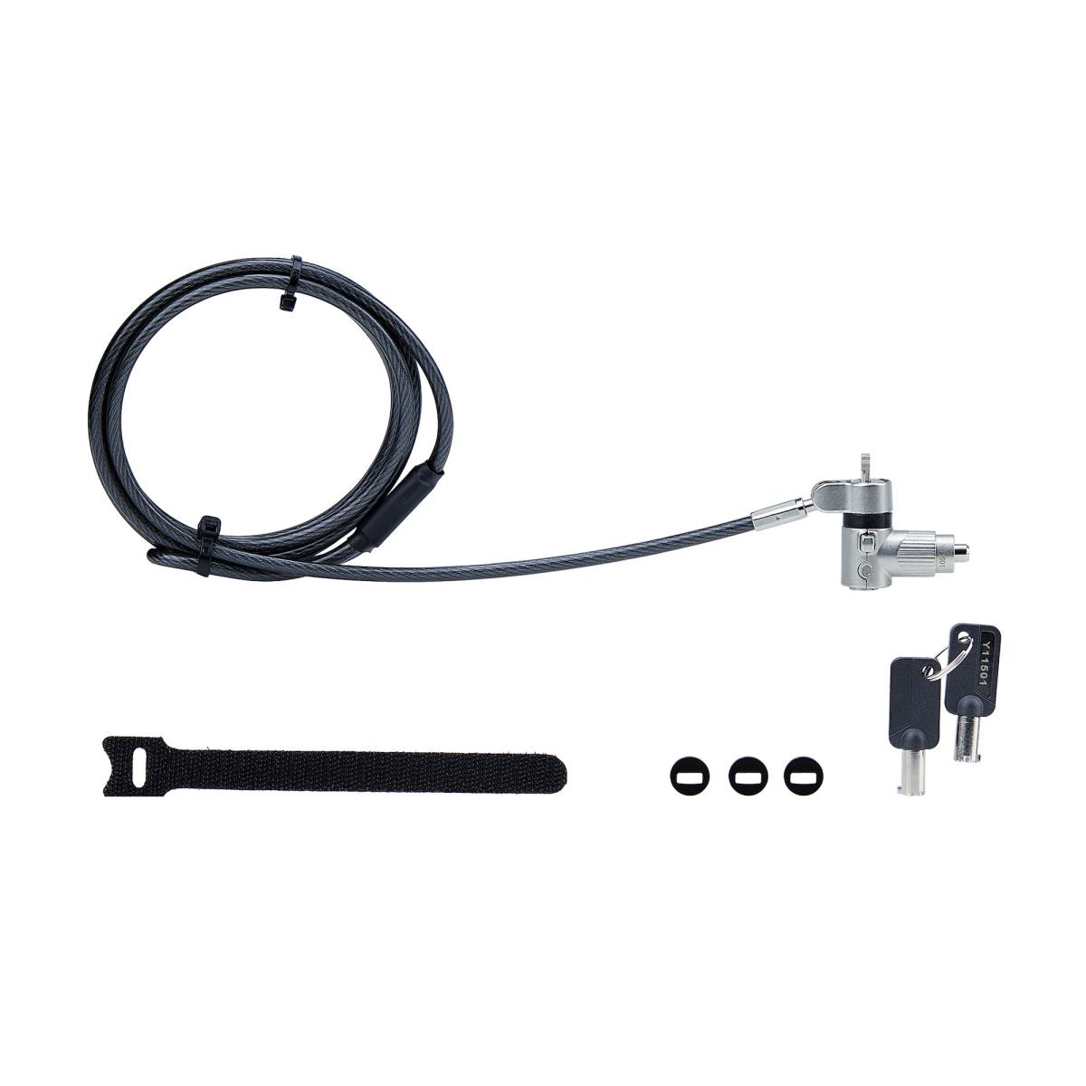 Universal Laptop Lock Security Cable Keyed Locking Cable, Anti-theft Cut-resistant Carbon Steel 2m