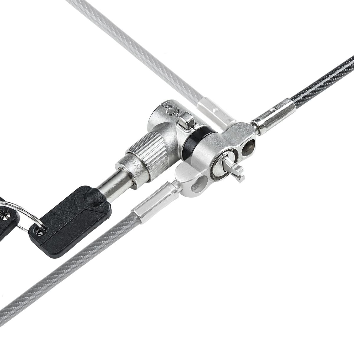 Universal Laptop Lock Security Cable Keyed Locking Cable, Anti-theft Cut-resistant Carbon Steel 2m
