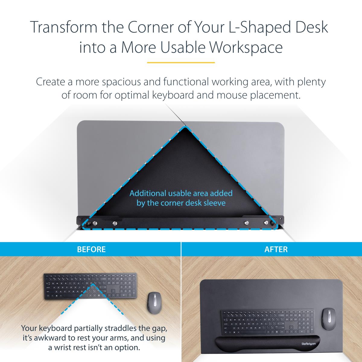 Desk Corner Sleeve/extender Office Desk Tray For Keyboard/mo